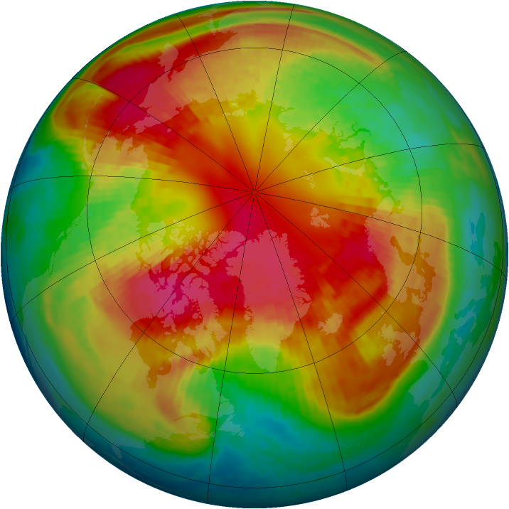 Arctic ozone map for 28 February 2002